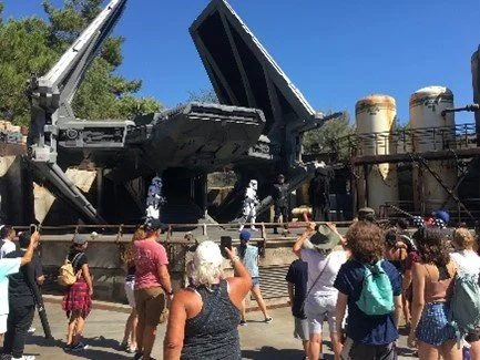 A team visiting a tourist attraction on tour